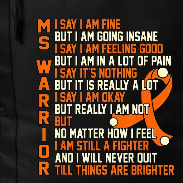 MS Warrior Multiple Sclerosis Awareness Graphic Daily Commute Backpack