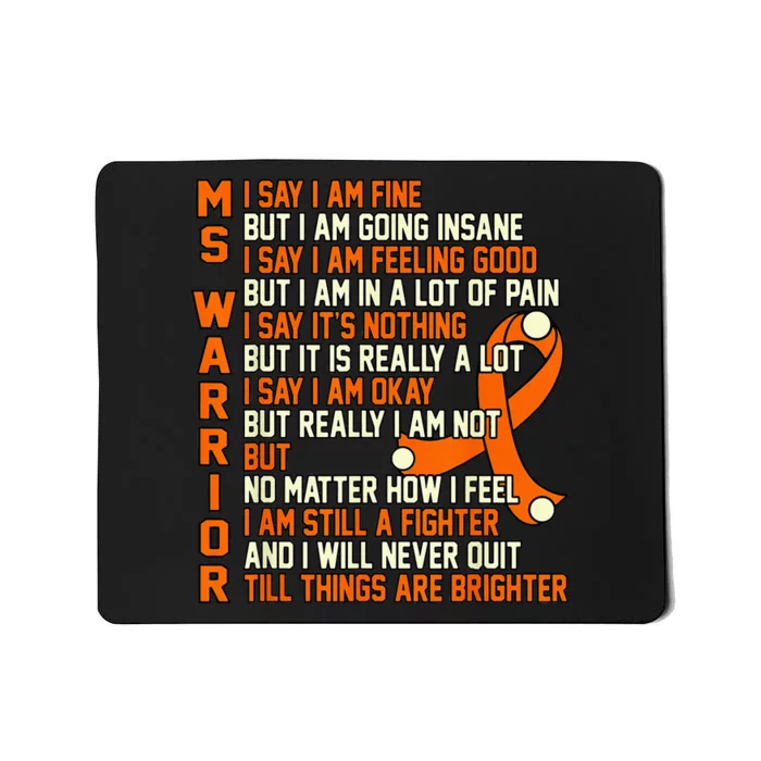 MS Warrior Multiple Sclerosis Awareness Graphic Mousepad