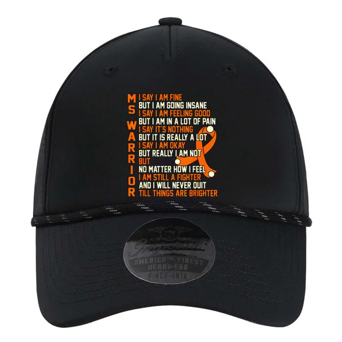 MS Warrior Multiple Sclerosis Awareness Graphic Performance The Dyno Cap