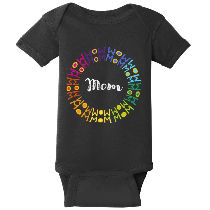 Mom wow Mother's day gift colorful Baby Bodysuit