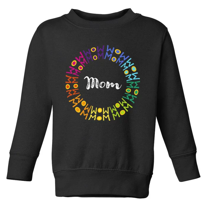 Mom wow Mother's day gift colorful Toddler Sweatshirt