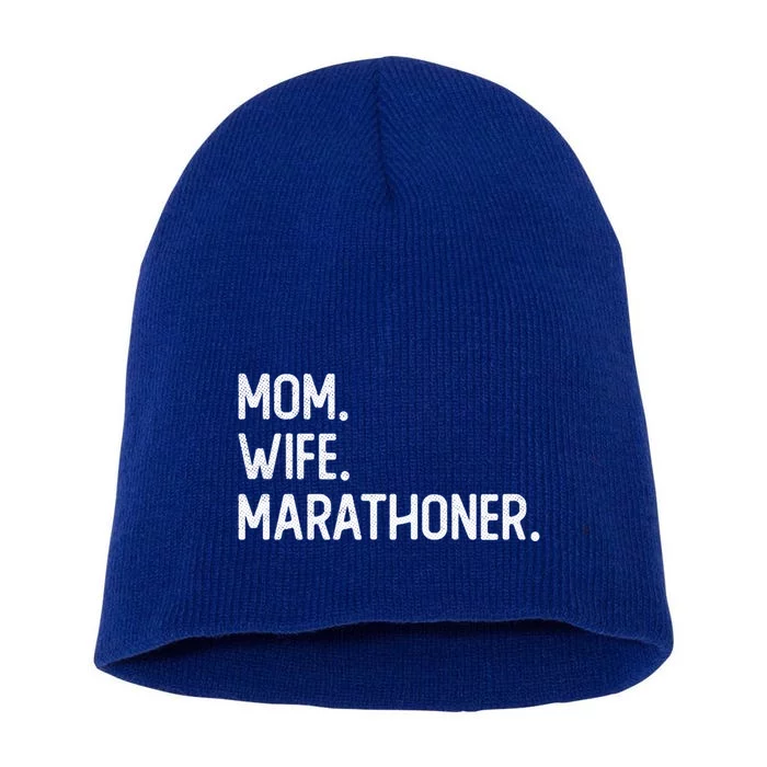 Mom Wife Marathoner Cute Gift Marathon Marathoner Funny Gift Short Acrylic Beanie