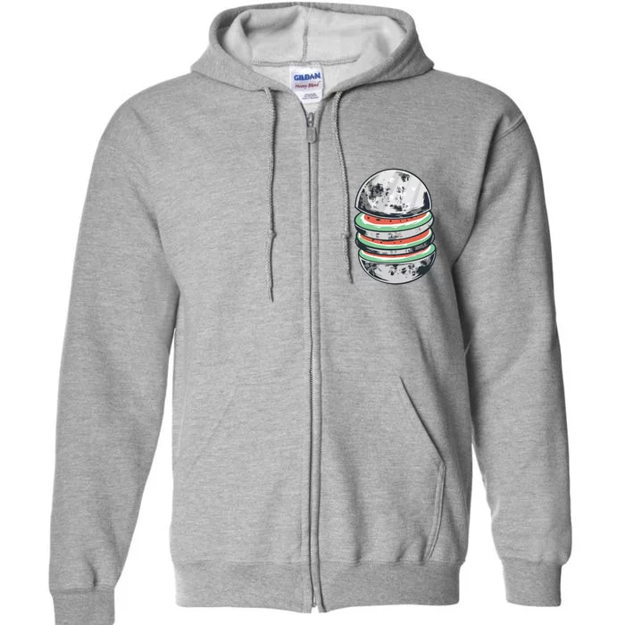 Moon Watermelon Full Zip Hoodie