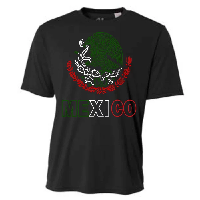 Mexico With Mexican Eagle From Flag Cooling Performance Crew T-Shirt