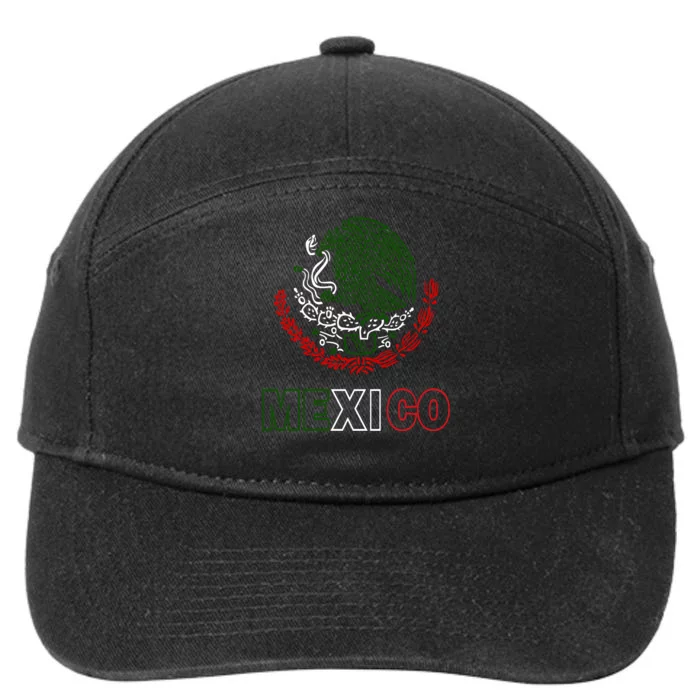 Mexico With Mexican Eagle From Flag 7-Panel Snapback Hat