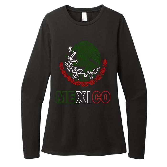 Mexico With Mexican Eagle From Flag Womens CVC Long Sleeve Shirt