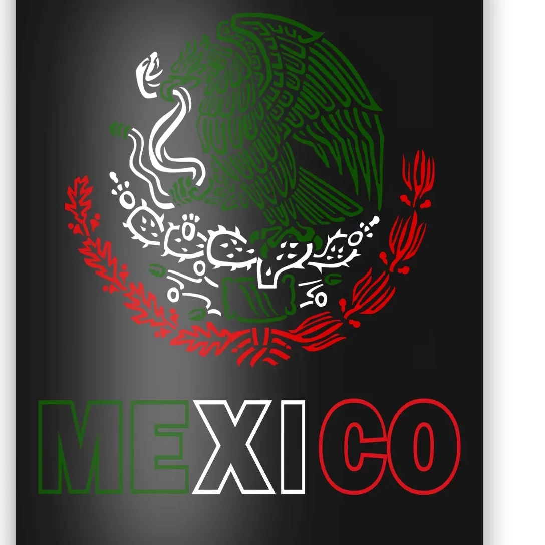 Mexico With Mexican Eagle From Flag Poster