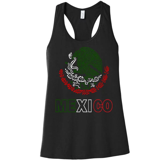 Mexico With Mexican Eagle From Flag Women's Racerback Tank