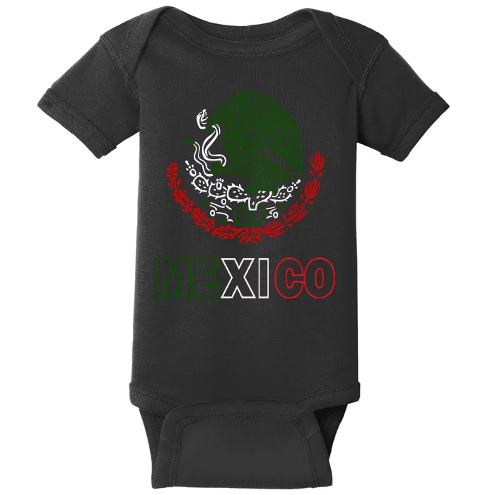 Mexico With Mexican Eagle From Flag Baby Bodysuit