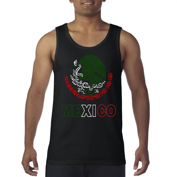 Mexico With Mexican Eagle From Flag Tank Top