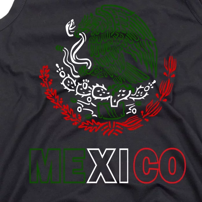 Mexico With Mexican Eagle From Flag Tank Top