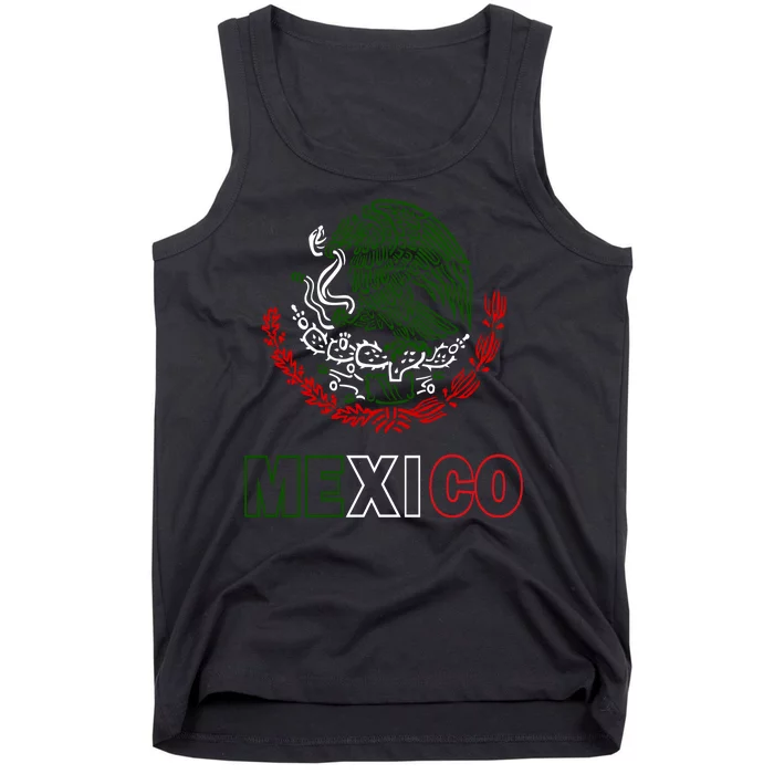 Mexico With Mexican Eagle From Flag Tank Top