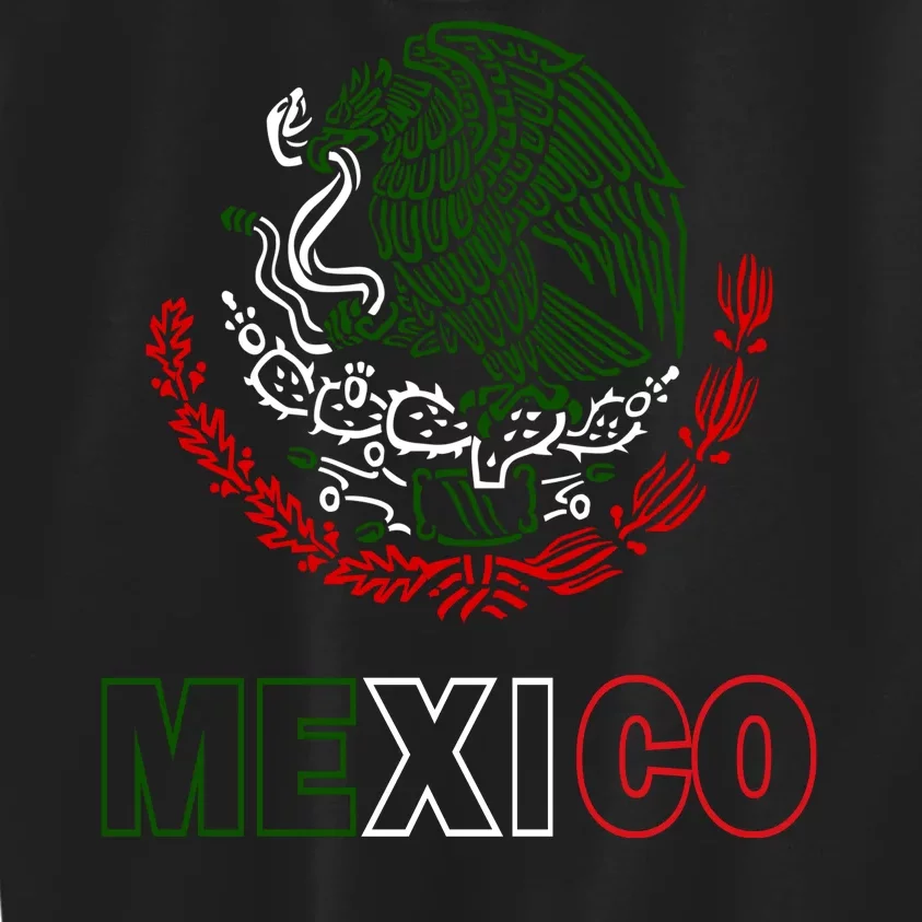 Mexico With Mexican Eagle From Flag Kids Sweatshirt