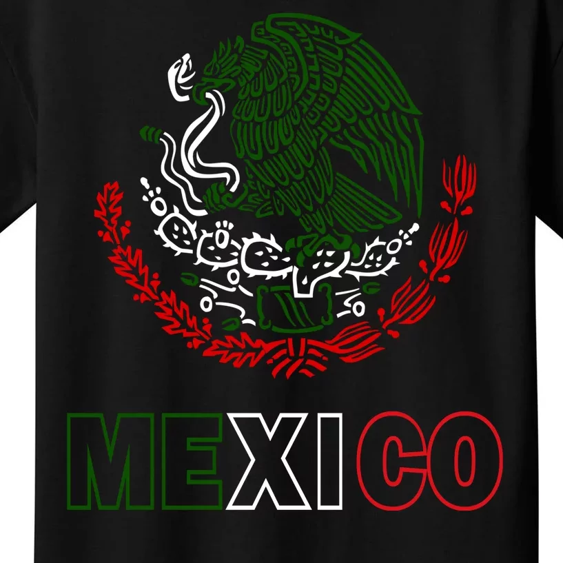 Mexico With Mexican Eagle From Flag Kids T-Shirt