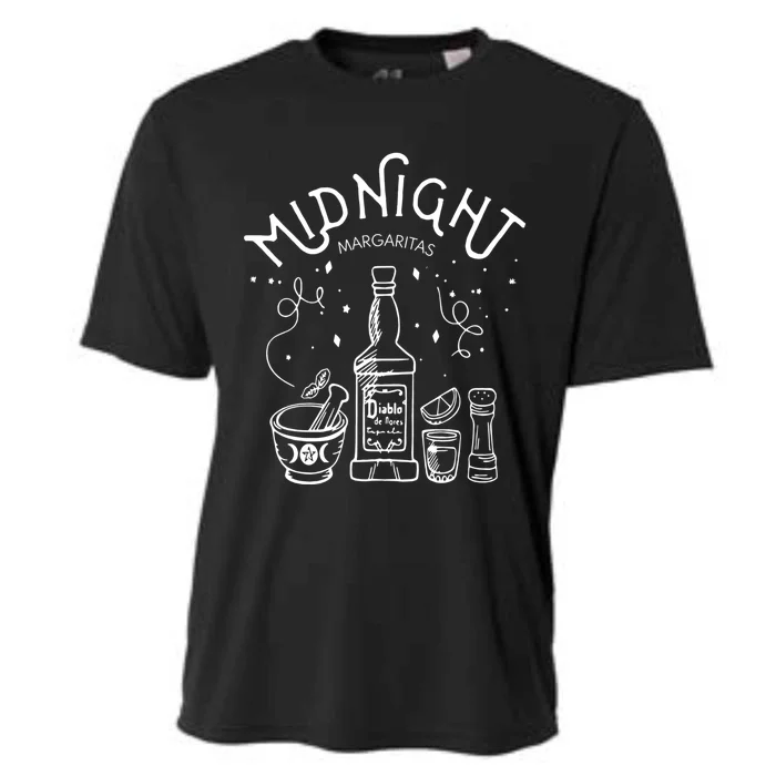 Midnight Witch Margaritas Practical Halloween Magic Tees Gift Cooling Performance Crew T-Shirt