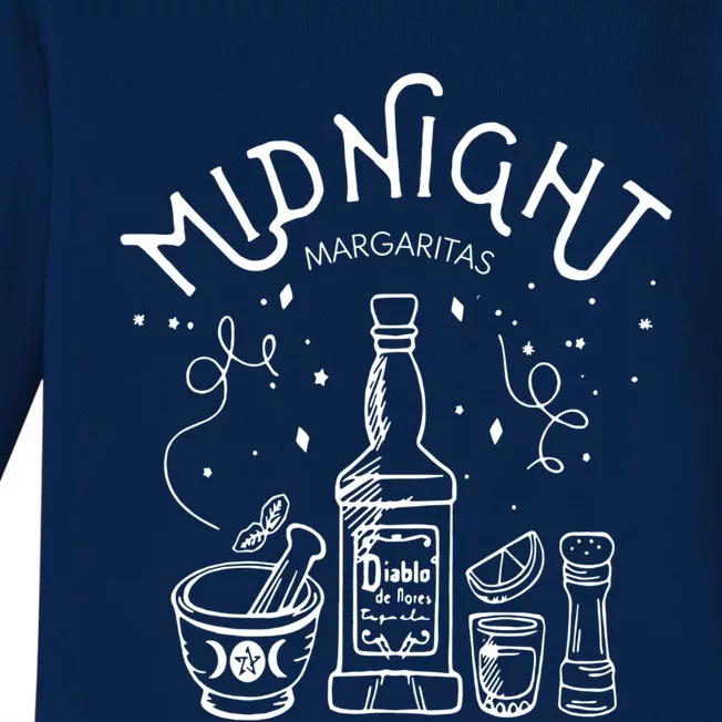 Midnight Witch Margaritas Practical Halloween Magic Tees Gift Baby Long Sleeve Bodysuit