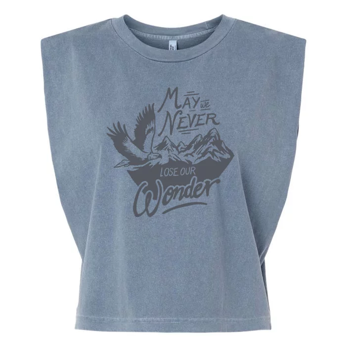 May We Never Lose Our Wonder Nature Garment-Dyed Women's Muscle Tee