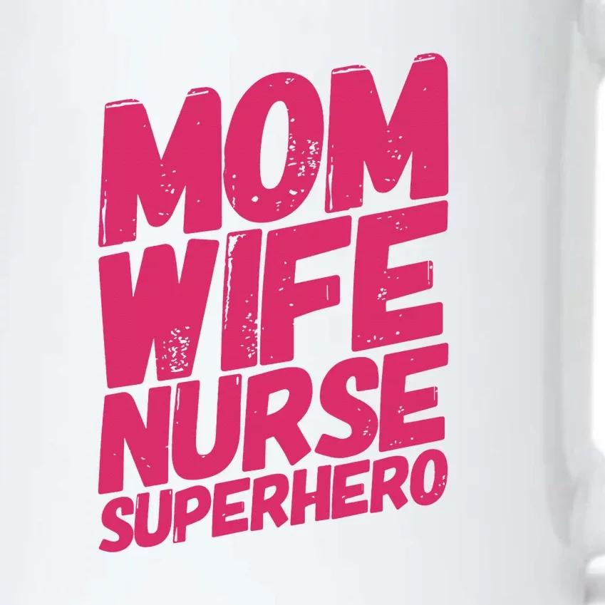 Mom Wife Nurse Superhero Cute Mother Nurse Fitted Scoop Mother's Day Black Color Changing Mug