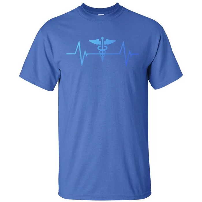 Medical Worker Nurse Heartbeat Gift Tall T-Shirt