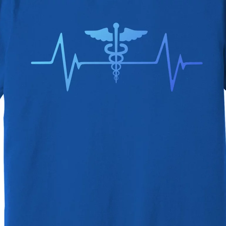 Medical Worker Nurse Heartbeat Gift Premium T-Shirt