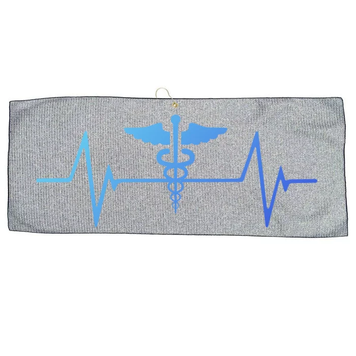 Medical Worker Nurse Heartbeat Gift Large Microfiber Waffle Golf Towel