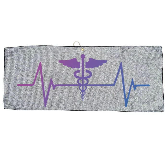 Medical Worker Nurse Heartbeat Gift Large Microfiber Waffle Golf Towel