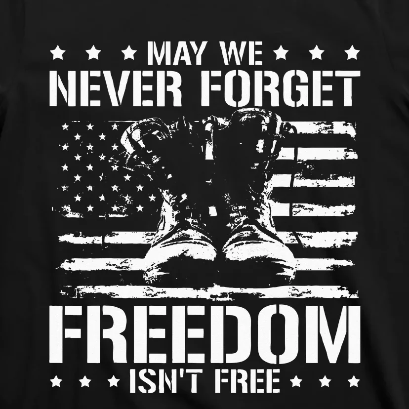 May We Never Forget Freedom Isnt Free Veterans Day T-Shirt