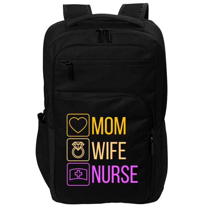 Mom Wife Nurse I Super Nurse Cool Gift Impact Tech Backpack