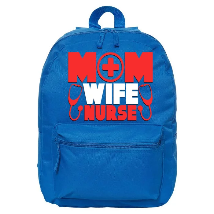 Mom Wife Nurse Graphic S Gift 16 in Basic Backpack