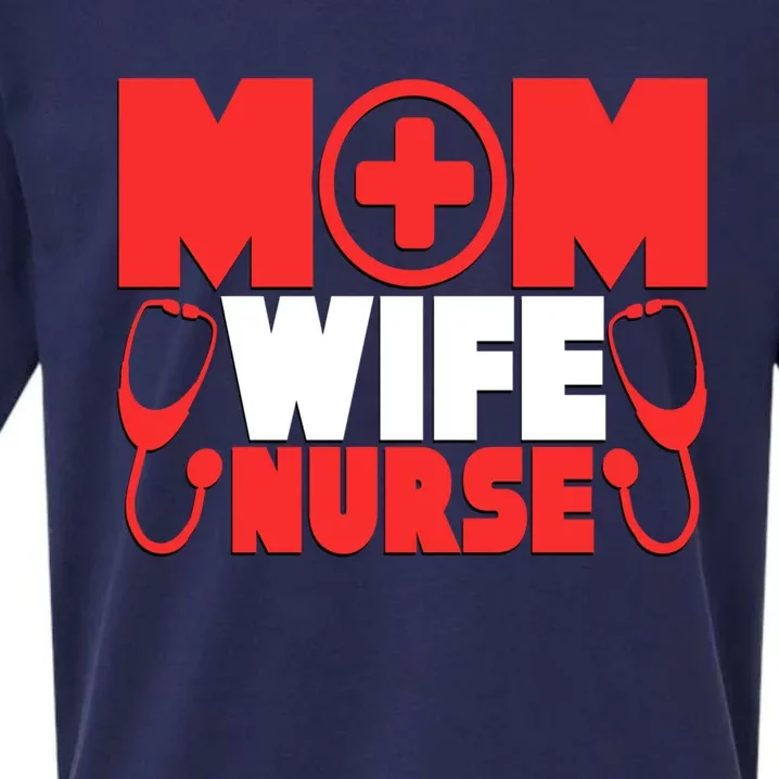 Mom Wife Nurse Graphic S Gift Sueded Cloud Jersey T-Shirt