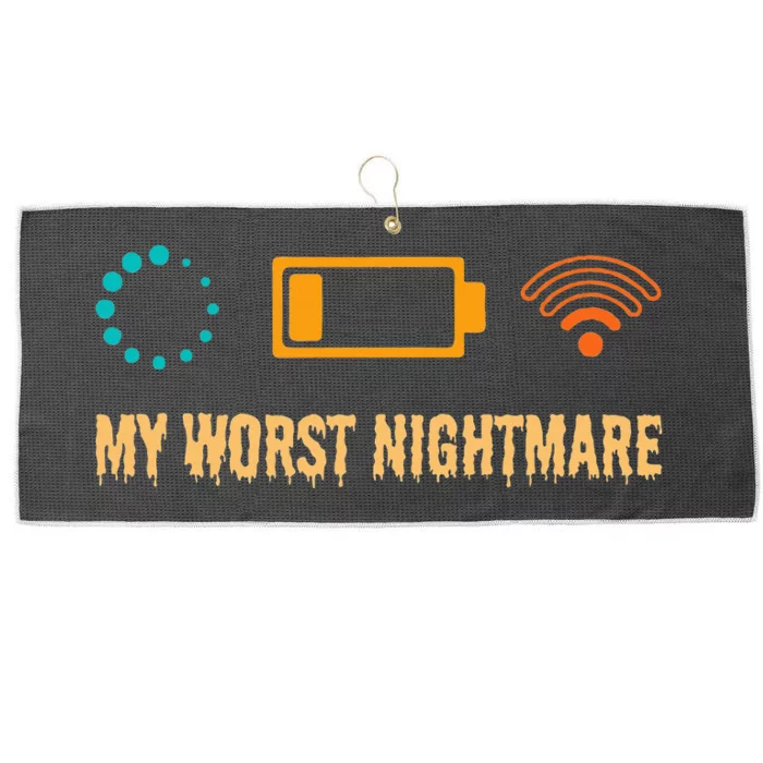 My Worst Nightmare Funny Gifts For Gamers Large Microfiber Waffle Golf Towel