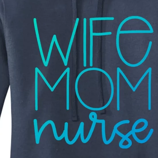 Mom Wife Nurse Hero Tee Gift Women's Pullover Hoodie