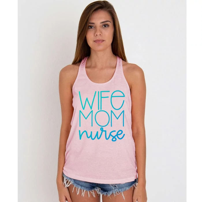 Mom Wife Nurse Hero Tee Gift Women's Knotted Racerback Tank