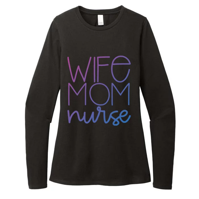 Mom Wife Nurse Hero Tee Gift Womens CVC Long Sleeve Shirt