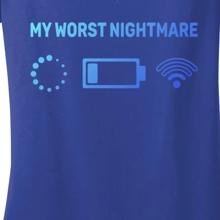 My Worst Nightmare Gift Funny Funny Gift Gamer Great Gift Women's V-Neck T-Shirt