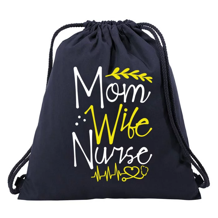 Mom Wife Nurse Gift Drawstring Bag