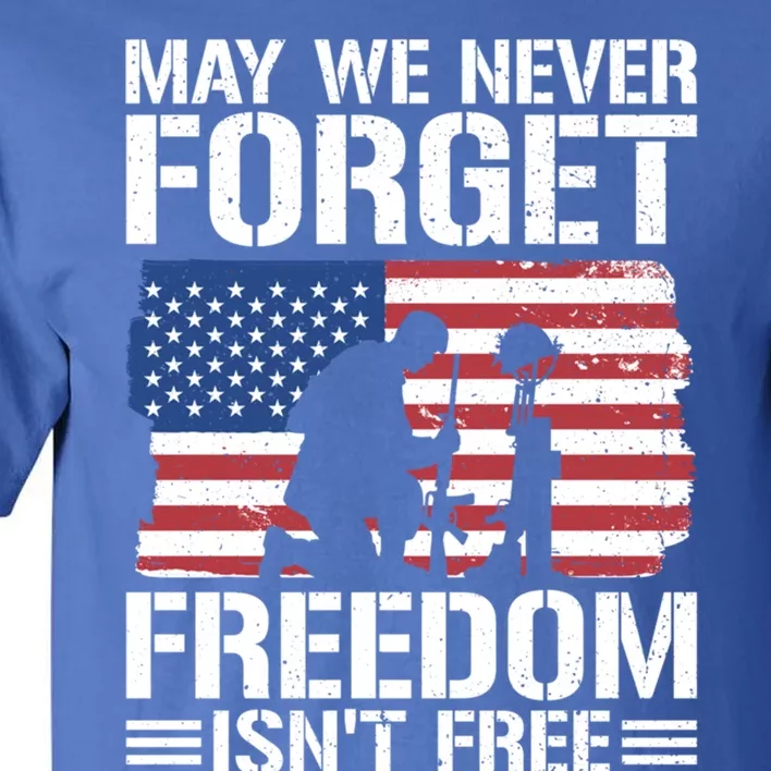 May We Never Forget Freedom Isnt Free Great Gift Tall T-Shirt