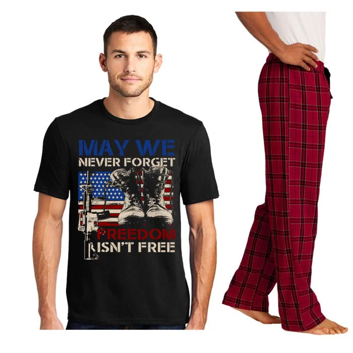 May We Never Forget Freedom Isnt Free Veterans Day Funny Gift Pajama Set