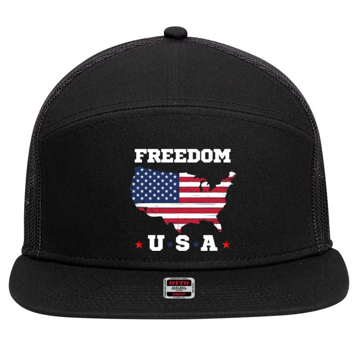 May We Never Forget Freedom Isn’t Free, Veteran Memorial Day 7 Panel Mesh Trucker Snapback Hat