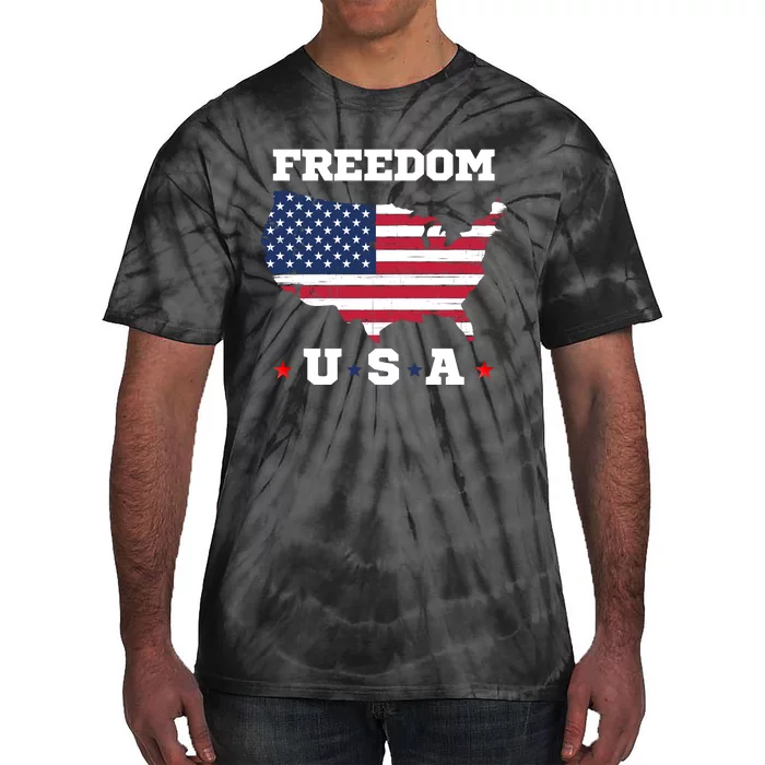 May We Never Forget Freedom Isn’t Free, Veteran Memorial Day Tie-Dye T-Shirt