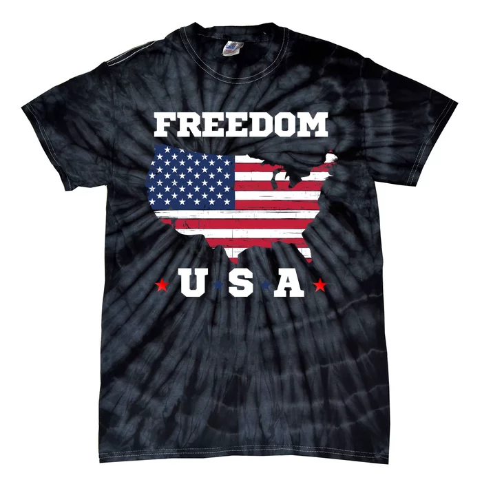 May We Never Forget Freedom Isn’t Free, Veteran Memorial Day Tie-Dye T-Shirt