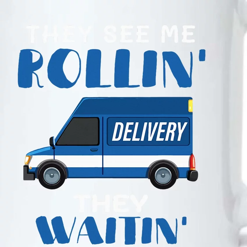 Mail Worker Postman Mailman They See Me Rollin They Waitin Black Color Changing Mug