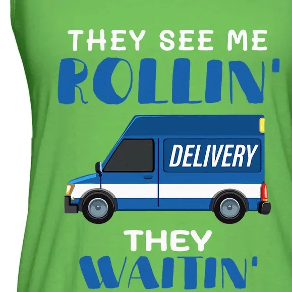 Mail Worker Postman Mailman They See Me Rollin They Waitin Ladies Essential Flowy Tank