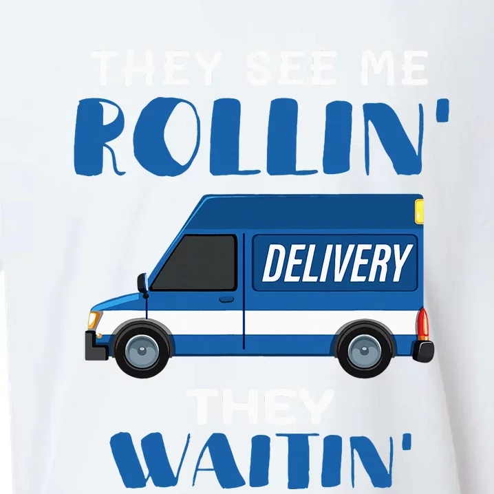 Mail Worker Postman Mailman They See Me Rollin They Waitin Sueded Cloud Jersey T-Shirt