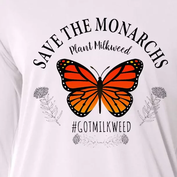 Monarch Whisperer Plant Milkweed Butterfly Save The Monarchs Cooling Performance Long Sleeve Crew