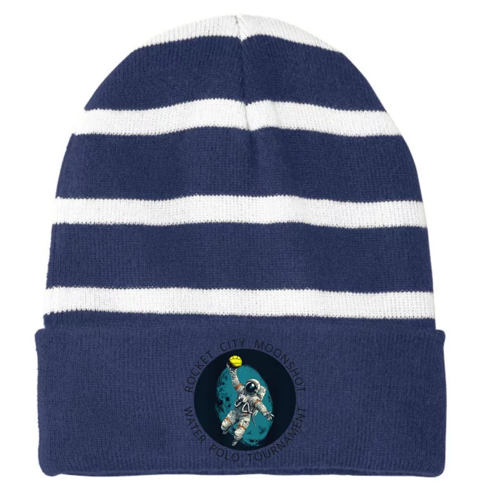 Moonshot Water Polo Tournat Premium Striped Beanie with Solid Band