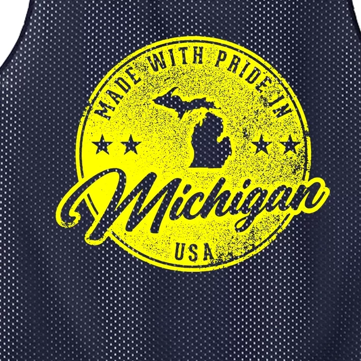 Made With Pride In Michigan USA Retro Mesh Reversible Basketball Jersey Tank