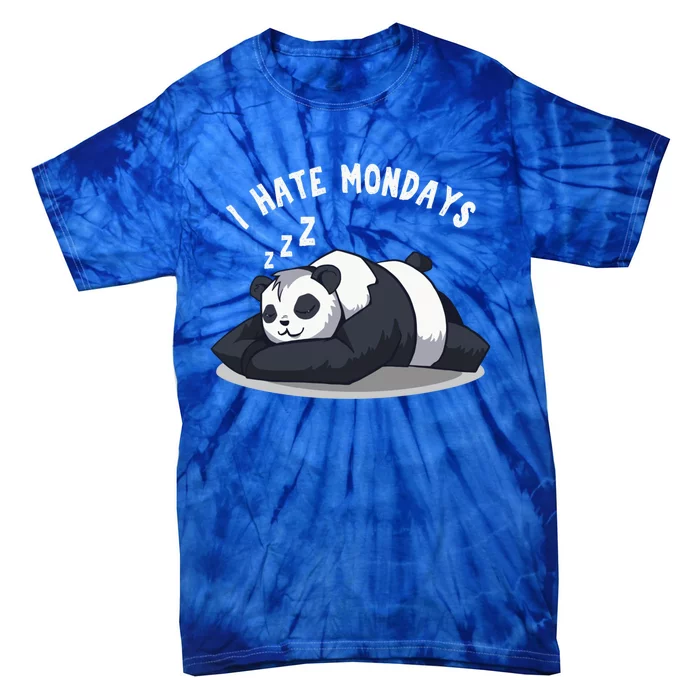 Monday Weekend Panda Bear Animal Week Day Sleeping Gift Tie-Dye T-Shirt