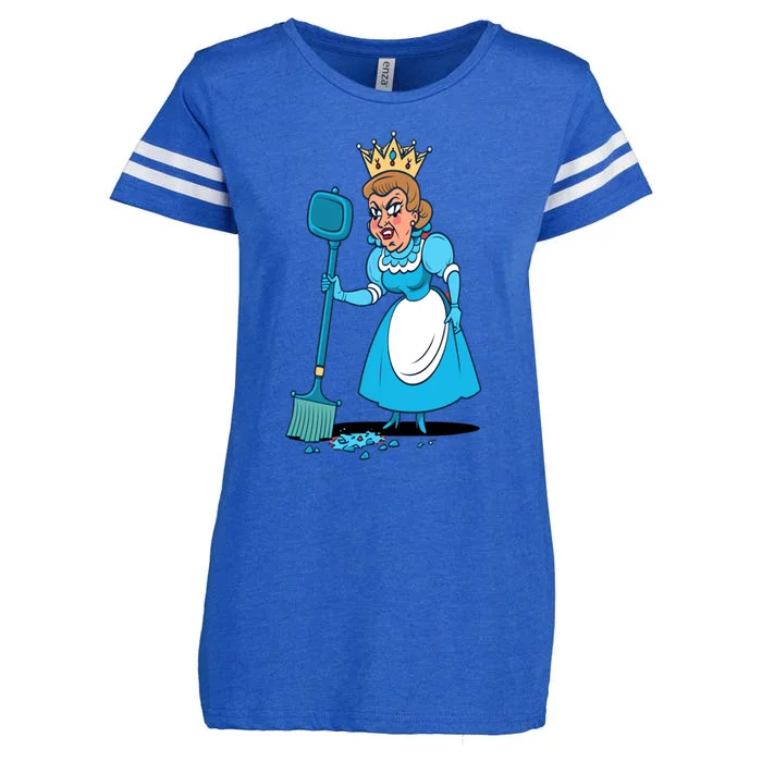 Mom Wearing Queens Crown Queen Of Household Mom Gift Enza Ladies Jersey Football T-Shirt