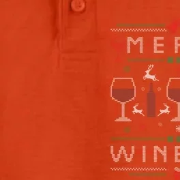 Merry Winemas Red Wine Ugly Christmas Sweater For Wine Lover Gift Dry Zone Grid Performance Polo